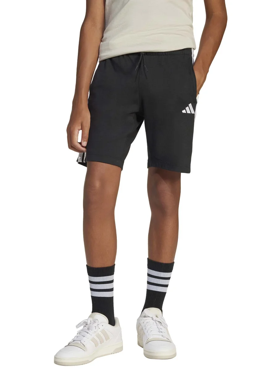 SHORT NERO ADIDAS 3STRIPES JUNIOR UNISEX - immagine 5