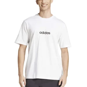 T-SHIRT ESSENTIALS LINEAR ADIDAS UOMO BIANCO