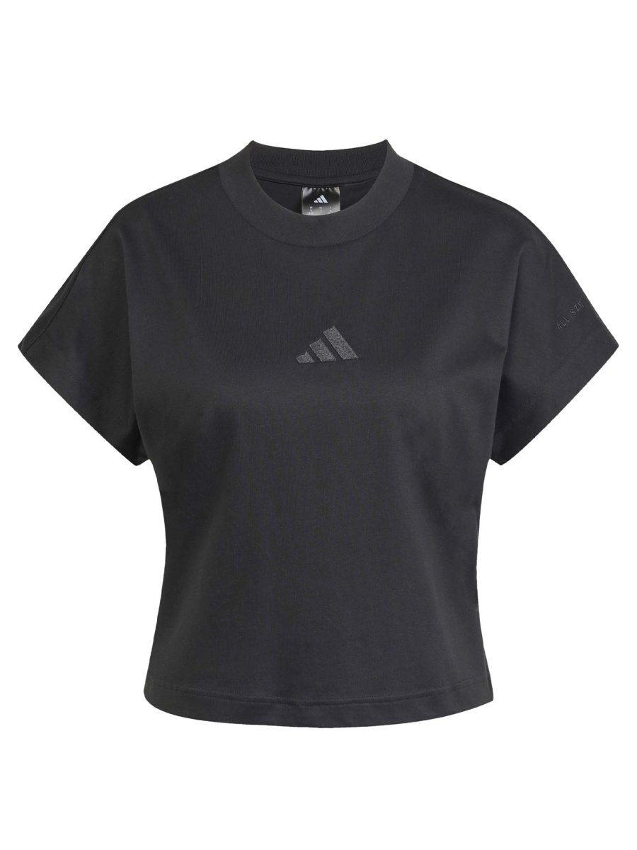 T-SHIRT NERA CROP ADIDAS ALL SEASON DA DONNA - immagine 3