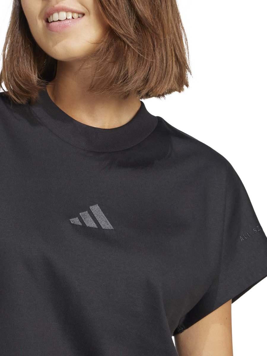 T-SHIRT NERA CROP ADIDAS ALL SEASON DA DONNA - immagine 5