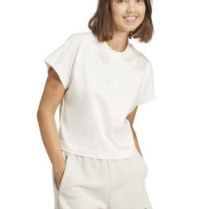T-SHIRT CROP ADIDAS DA DONNA BIANCO