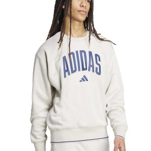 FELPA GIROCOLLO ADIDAS DA UOMO SABBIA