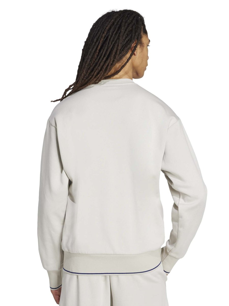 FELPA GIROCOLLO ADIDAS DA UOMO SABBIA - immagine 4