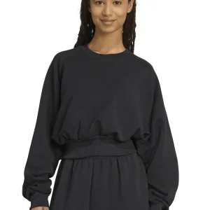 FELPA NERA CROP ADIDAS SOFT LUX DA DONNA