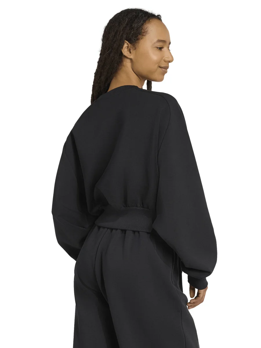 FELPA NERA CROP ADIDAS SOFT LUX DA DONNA - immagine 4