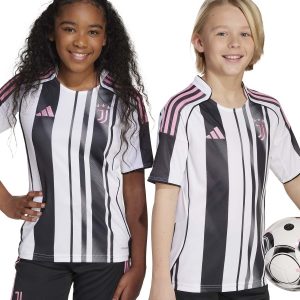 MAGLIA HOME 25/26 JUVENTUS ADIDAS DA BAMBINI BIANCO NERO