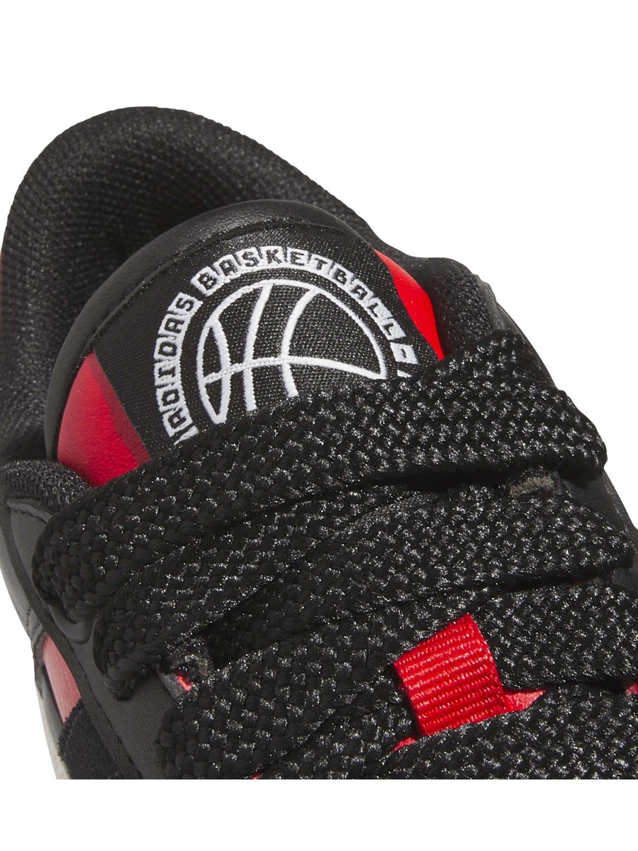 SNEAKERS RAPID COURT LOW ADIDAS JUNIOR NERO ROSSO - immagine 5