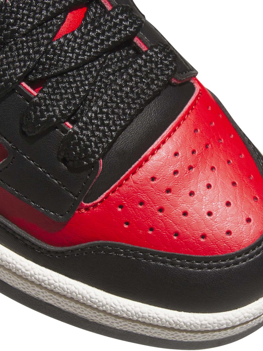 SNEAKERS RAPID COURT LOW ADIDAS JUNIOR NERO ROSSO - immagine 6