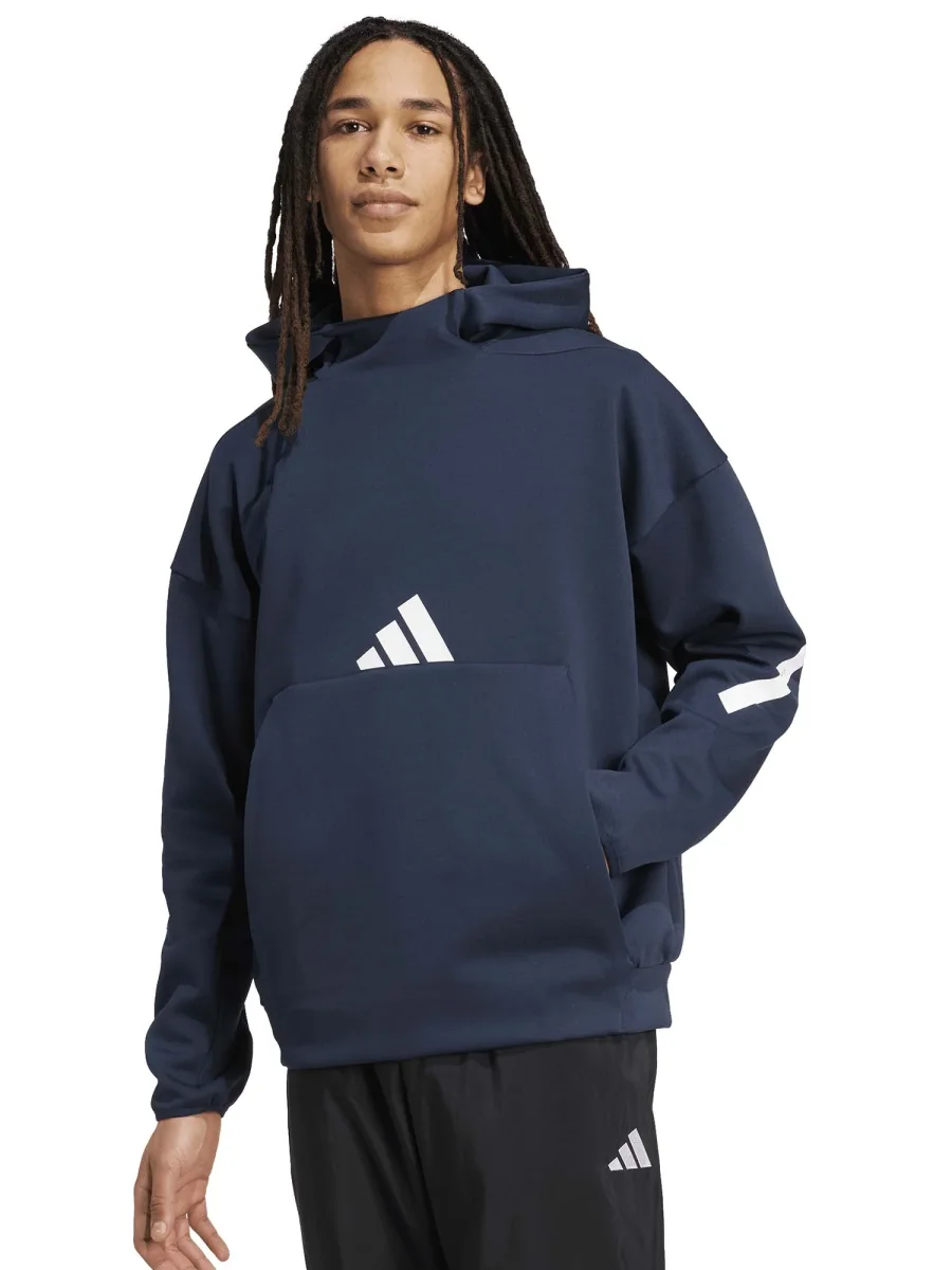 FELPA CON CAPPUCCIO HOODIE Z.N.E.ADIDAS UOMO BLU