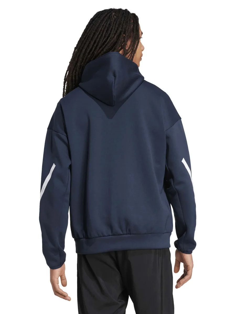 FELPA CON CAPPUCCIO HOODIE Z.N.E.ADIDAS UOMO BLU - immagine 4