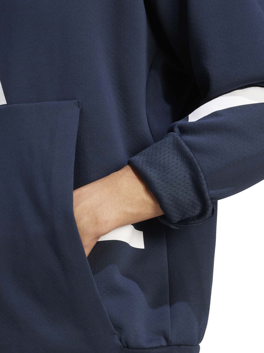 FELPA CON CAPPUCCIO HOODIE Z.N.E.ADIDAS UOMO BLU - immagine 5