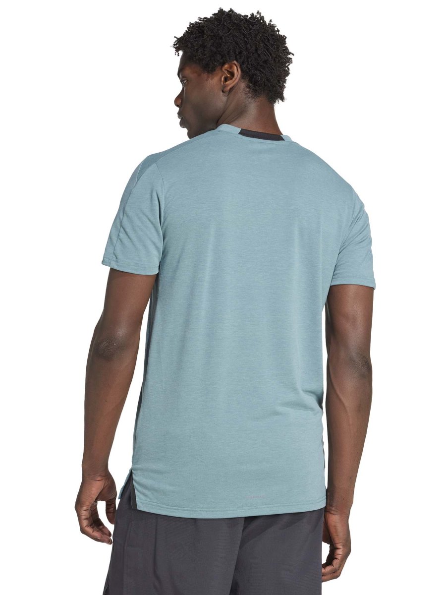 T-SHIRT DESIGNED FOR TRAINING ADIDAS DA UOMO VERDE - immagine 4