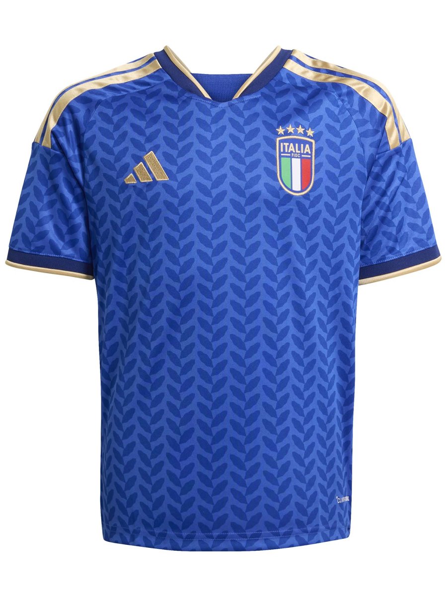 T-SHIRT CALCIO AZZURRA ADIDAS ITALIA FIGC JUNIOR UNISEX - immagine 3