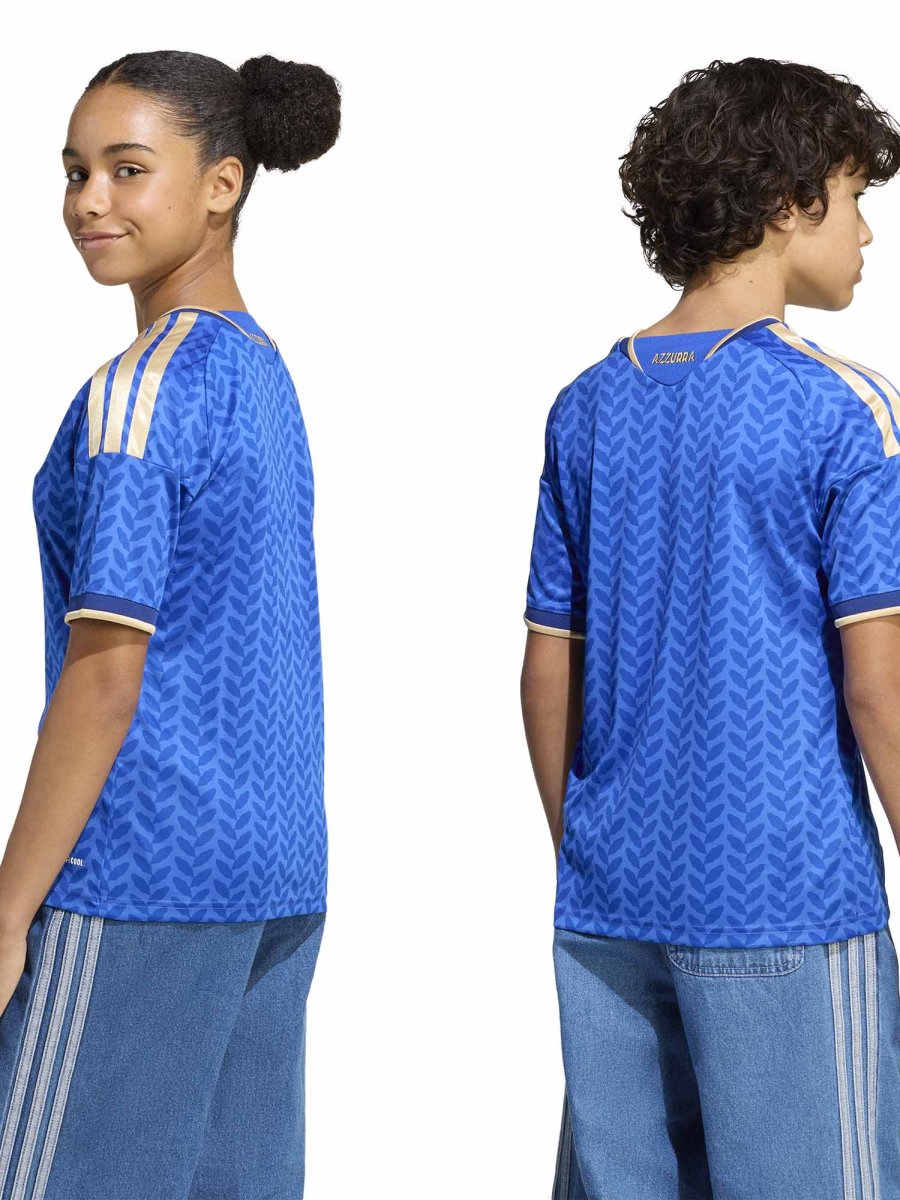 T-SHIRT CALCIO AZZURRA ADIDAS ITALIA FIGC JUNIOR UNISEX - immagine 4