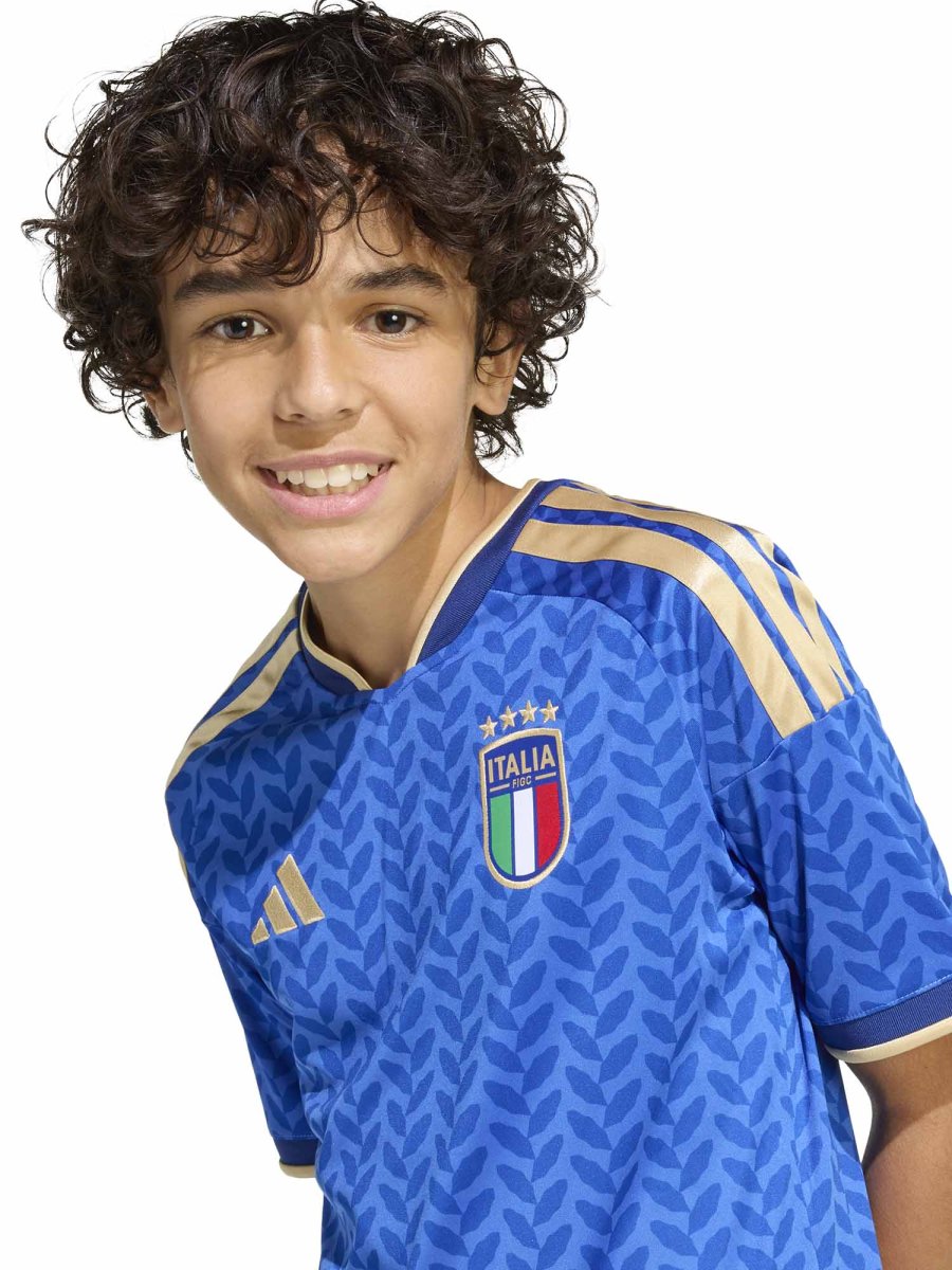 T-SHIRT CALCIO AZZURRA ADIDAS ITALIA FIGC JUNIOR UNISEX - immagine 5