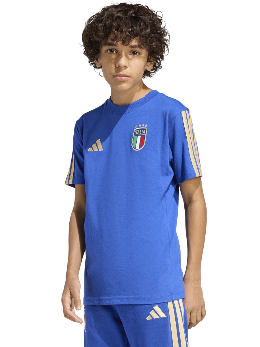 T-SHIRT CALCIO AZZURRA ADIDAS ITALIA 26 FIGC JUNIOR UNISEX - immagine 2