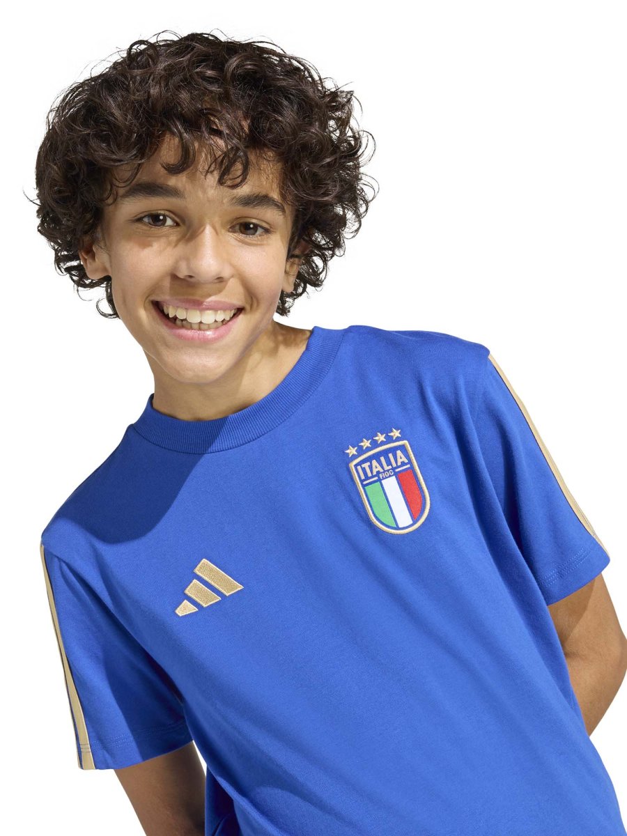 T-SHIRT CALCIO AZZURRA ADIDAS ITALIA 26 FIGC JUNIOR UNISEX - immagine 6