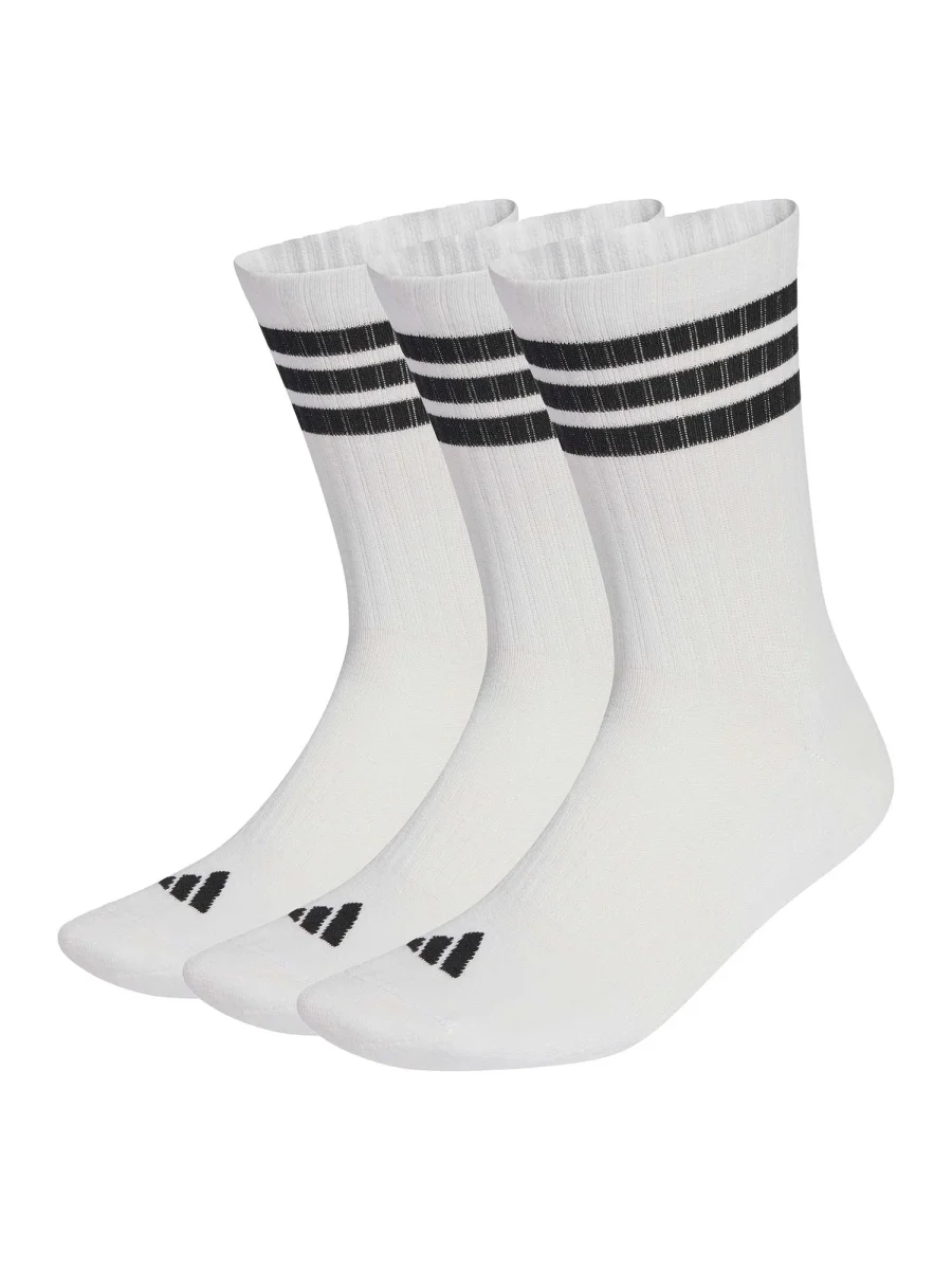 CALZE SET 3 PAIA BIANCO ADIDAS CUSHIONED 3STRIPES UNISEX