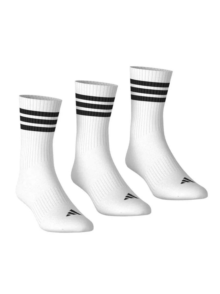 CALZE SET 3 PAIA BIANCO ADIDAS CUSHIONED 3STRIPES UNISEX - immagine 3