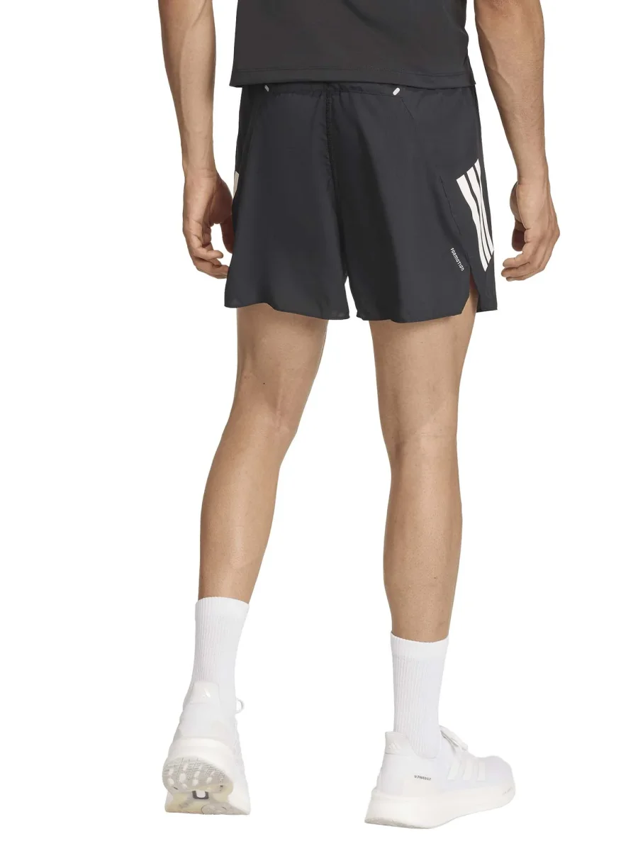 SHORT RUNNING NERO ADIDAS DA UOMO - immagine 4