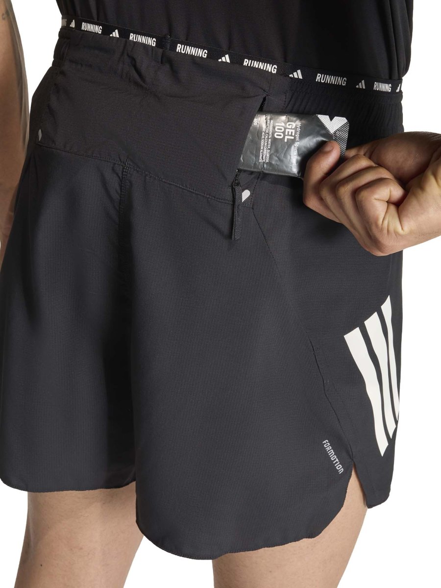 SHORT RUNNING NERO ADIDAS DA UOMO - immagine 6
