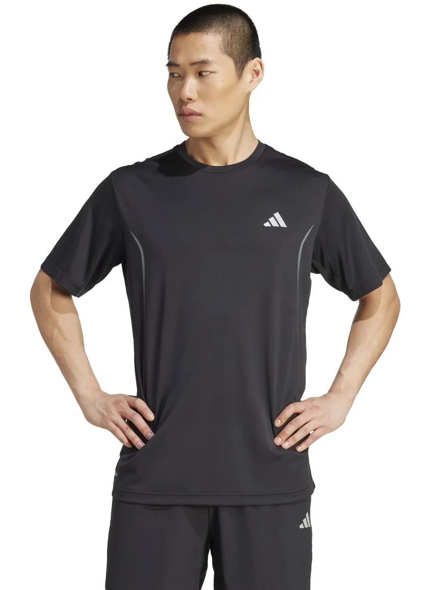 T-SHIRT TRAINING TECNICO ADIDAS DA UOMO NERO - immagine 2