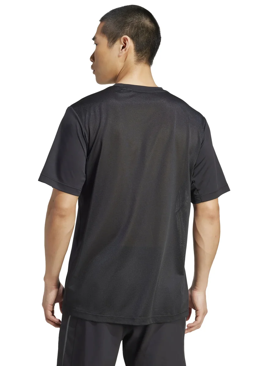 T-SHIRT TRAINING TECNICO ADIDAS DA UOMO NERO - immagine 4