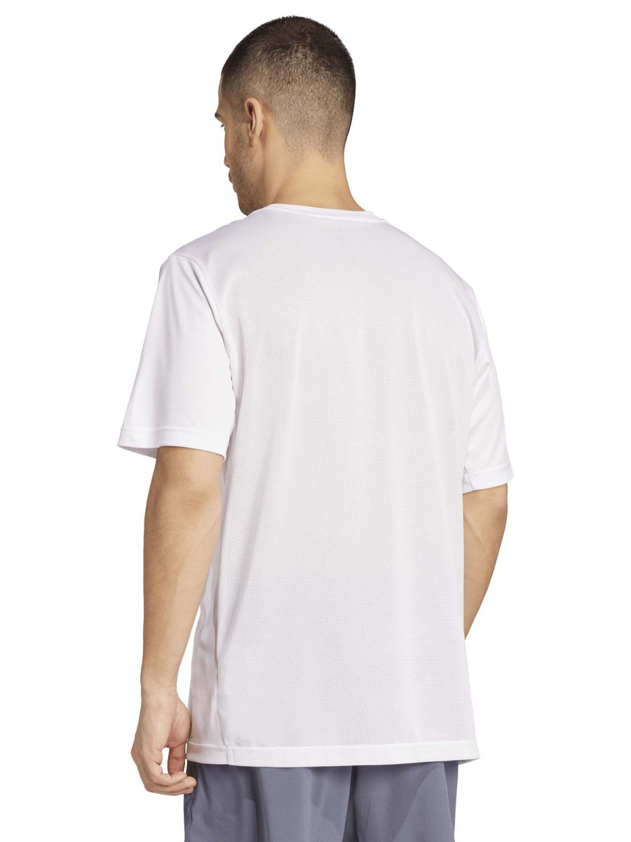 T-SHIRT TECNICA CLIMACOOL ADIDAS DA UOMO BIANCO - immagine 4