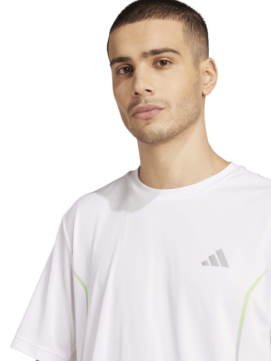 T-SHIRT TECNICA CLIMACOOL ADIDAS DA UOMO BIANCO - immagine 5