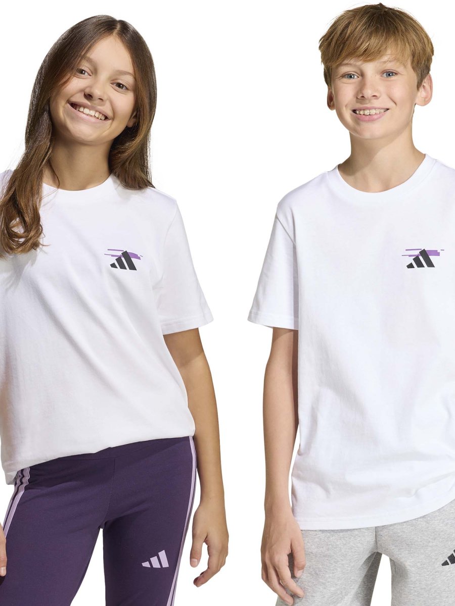 T-SHIRT BIANCA ADIDAS GRAPHIC JUNIOR UNISEX - immagine 2