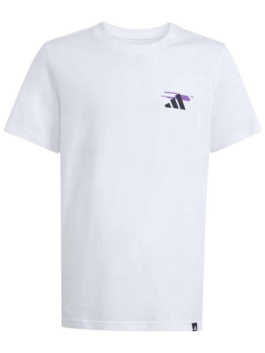 T-SHIRT BIANCA ADIDAS GRAPHIC JUNIOR UNISEX - immagine 3