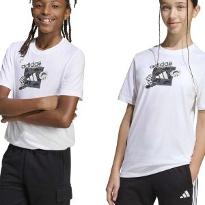 T-SHIRT ESSENTIALS ADIDAS DA BAMBINA BIANCO