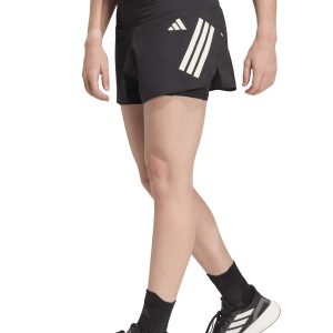 SHORT RUNNING NERO ADIDAS DA DONNA