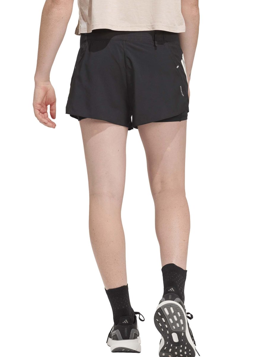 SHORT RUNNING NERO ADIDAS DA DONNA - immagine 4