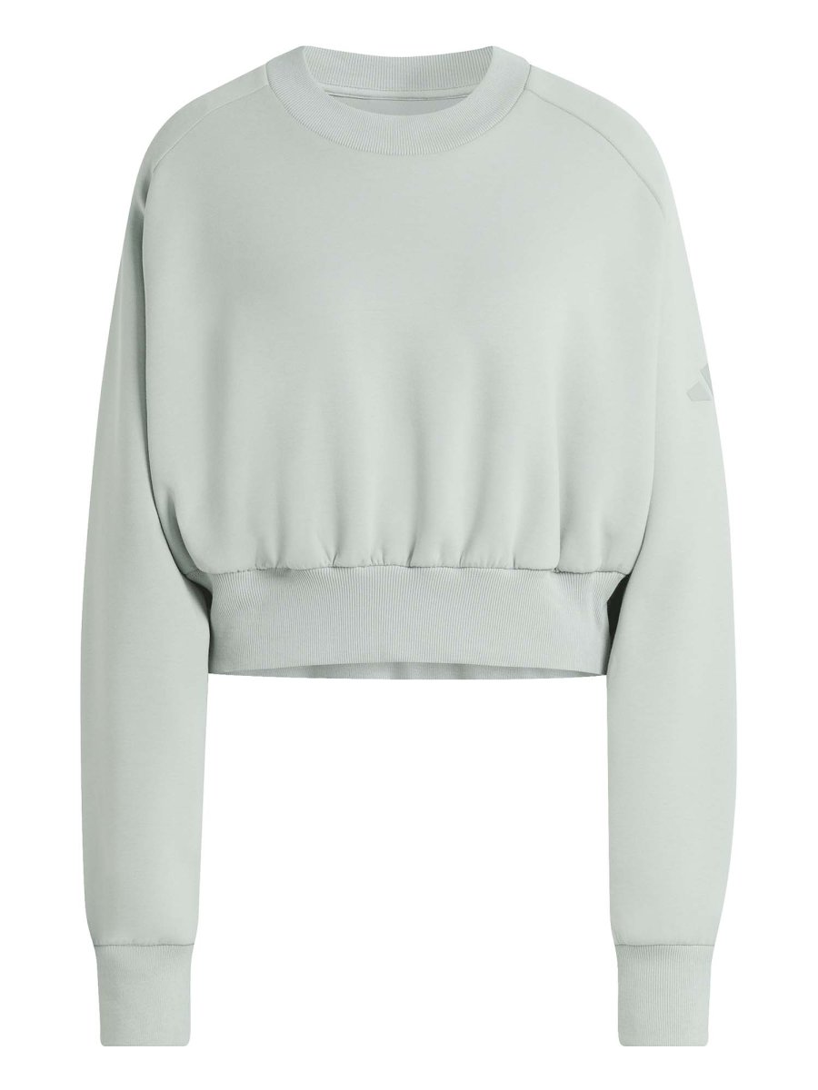 FELPA VERDE CROP ADIDAS SOFT LUX DA DONNA - immagine 3