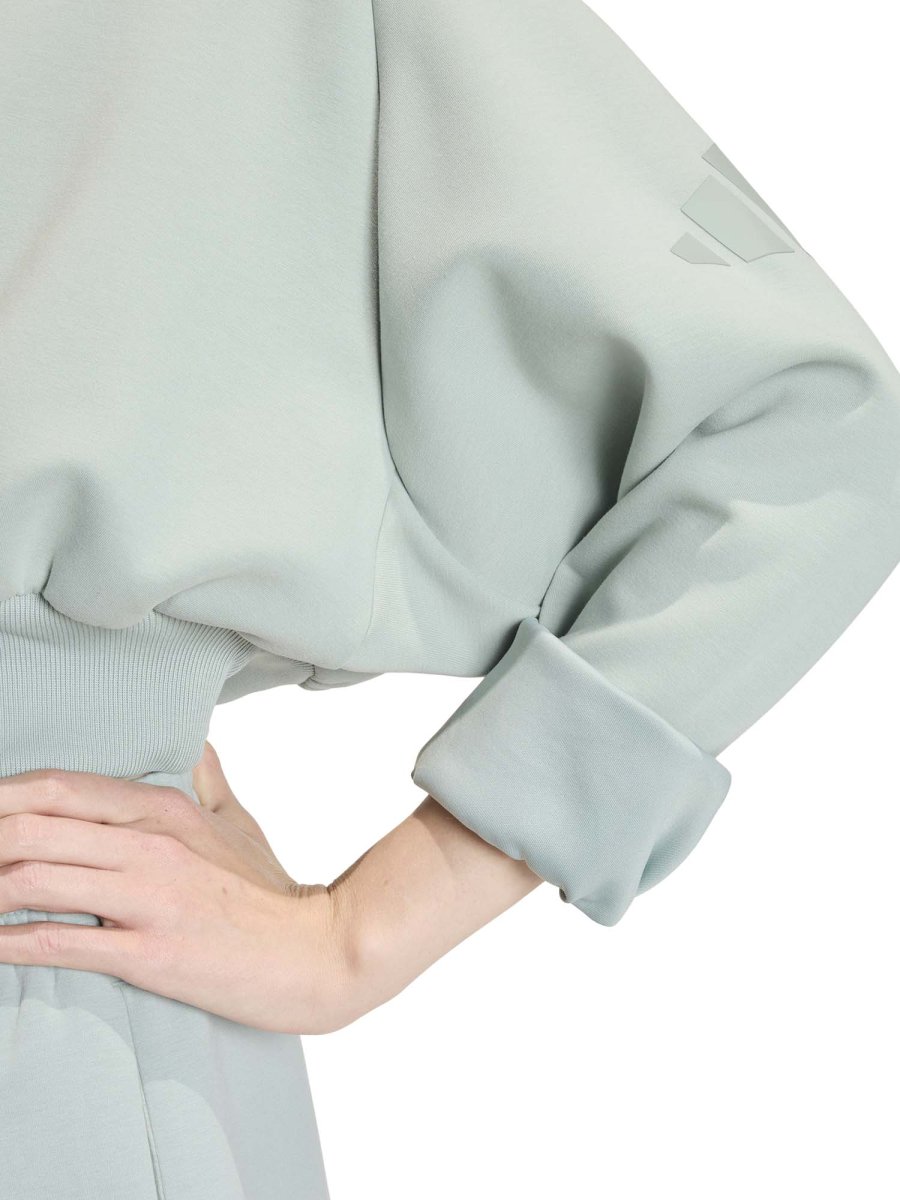 FELPA VERDE CROP ADIDAS SOFT LUX DA DONNA - immagine 5