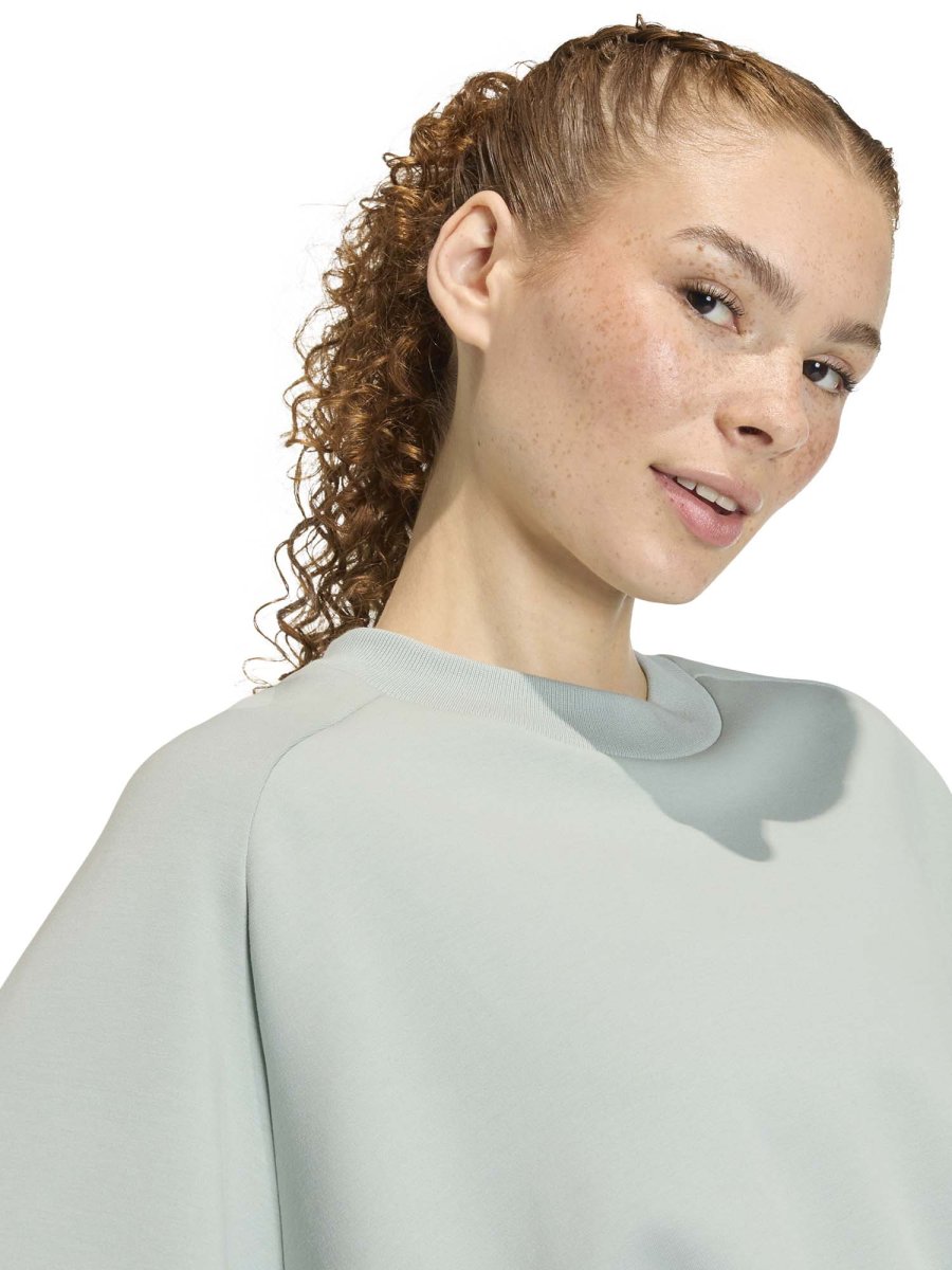 FELPA VERDE CROP ADIDAS SOFT LUX DA DONNA - immagine 6