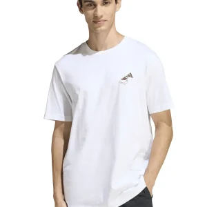 T-SHIRT COFFEE CAFE CHEESECAKE GRAPHIC ADIDAS DA UOMO BIANCO