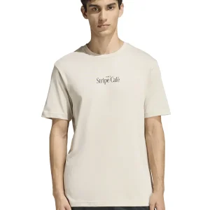 T-SHIRT BEIGE ADIDAS COFFE CAFE DONUT BOX DA UOMO