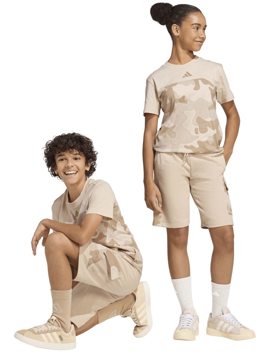 SHORT BEIGE ADIDAS CON TASCA CARGO JUNIOR UNISEX