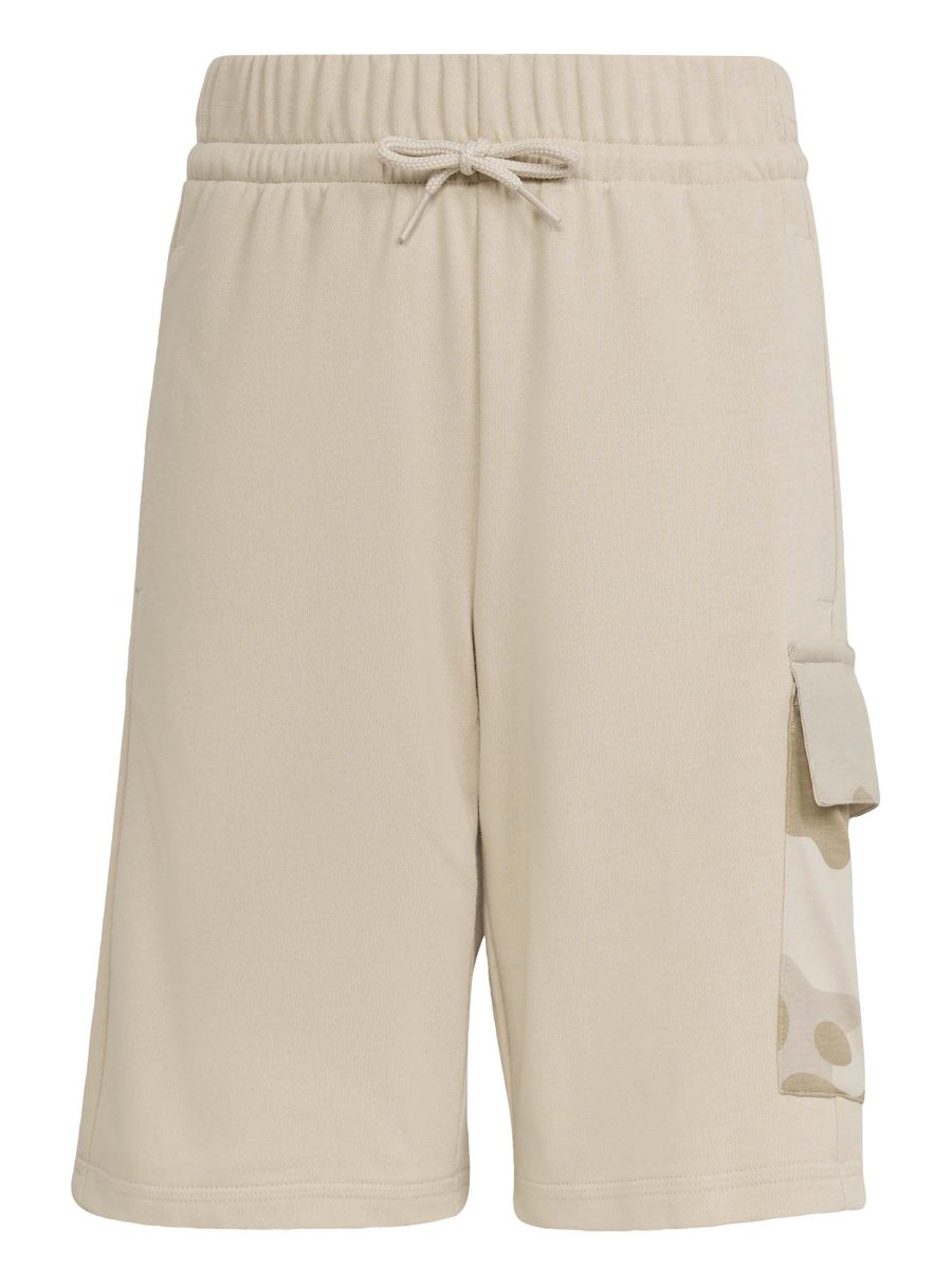 SHORT BEIGE ADIDAS CON TASCA CARGO JUNIOR UNISEX - immagine 3