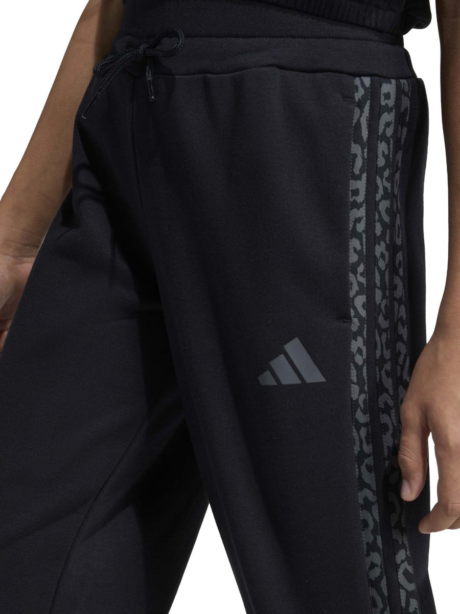 PANTALONE 3-STRIPES LEOPARDATO ADIDAS DA BAMBINA NERO - immagine 5