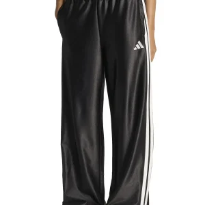 PANTALONE NERO ADIDAS GLAM A GAMBA LARGA DA BAMBINA