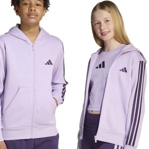 FELPA CON CAPPUCCIO ADIDAS JUNIOR UNISEX LILLA