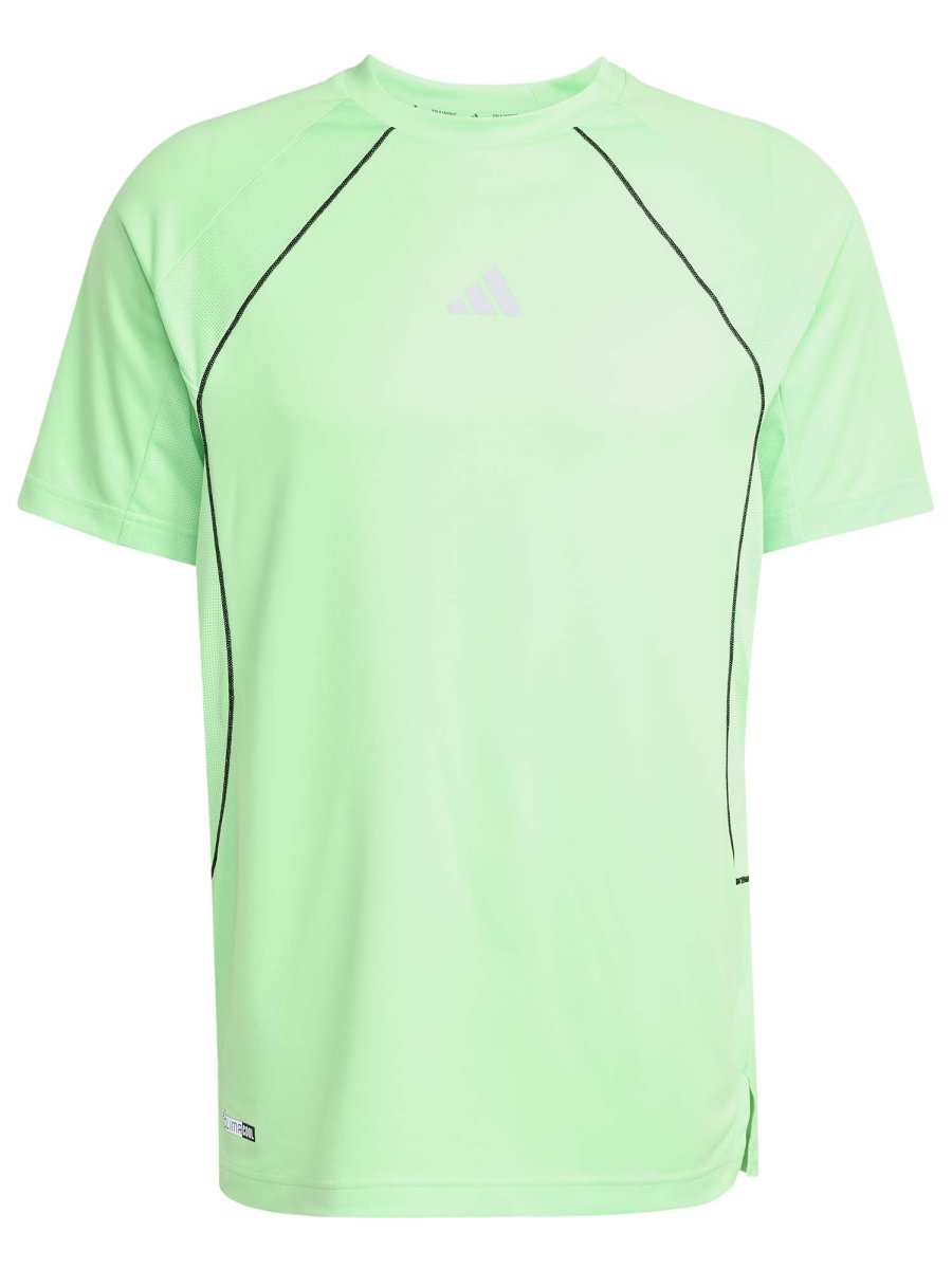 T-SHIRT TRAINING ADIDAS DA UOMO VERDE LIME