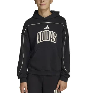 FELPA NERA ADIDAS STADIUM CON CAPPUCCIO DA BAMBINO