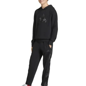 TUTA NERA ADIDAS FELPA+PANTALONE DA BAMBINO