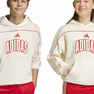 FELPA PANNA ADIDAS CON CAPPUCCIO JUNIOR UNISEX