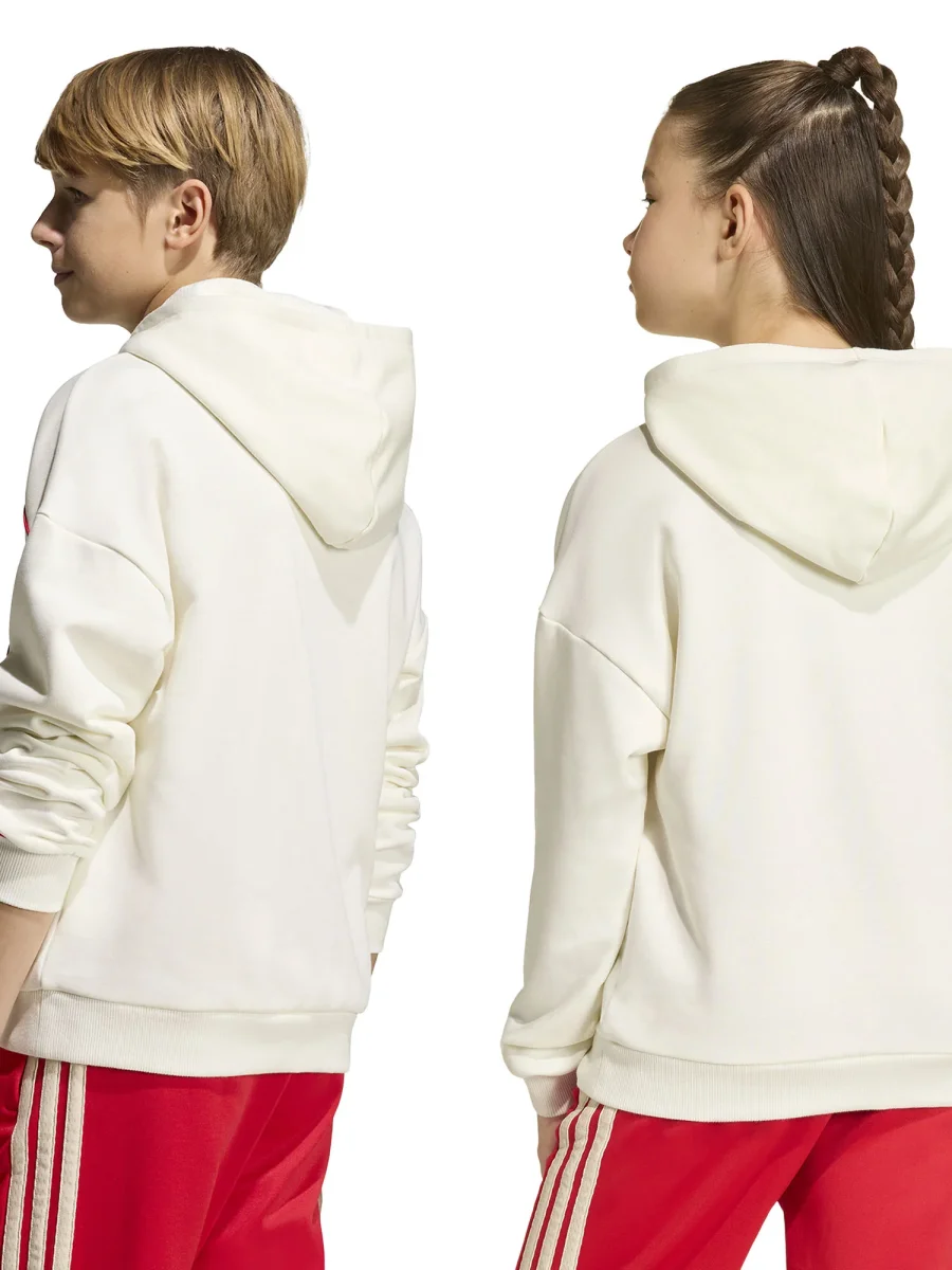 FELPA PANNA ADIDAS CON CAPPUCCIO JUNIOR UNISEX - immagine 4