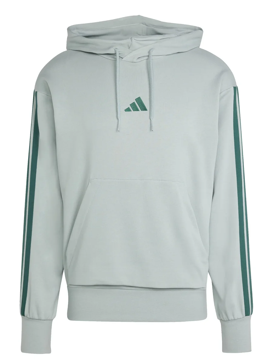 FELPA VERDE ADIDAS FULL-TOUCH 3STRIPES DA UOMO - immagine 3